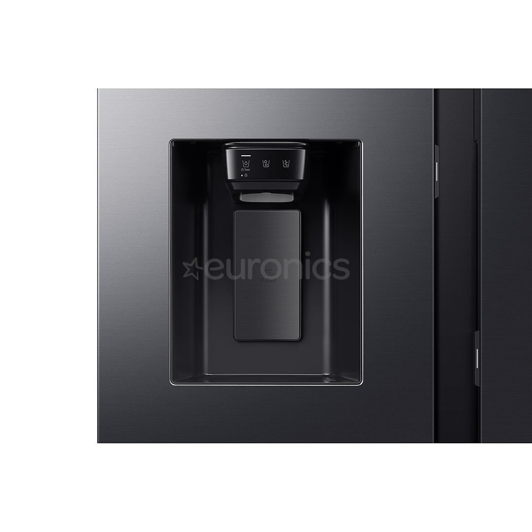 Samsung Bespoke AI Family Hub+, Twin Cooling Plus™, 614 л, высота 179 см, черный - SBS-холодильник