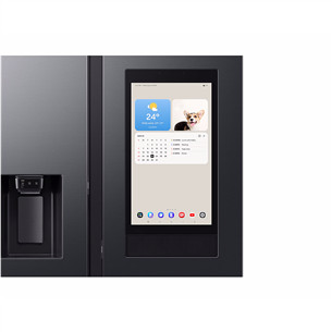 Samsung Bespoke AI Family Hub+, Twin Cooling Plus™, 614 л, высота 179 см, черный - SBS-холодильник