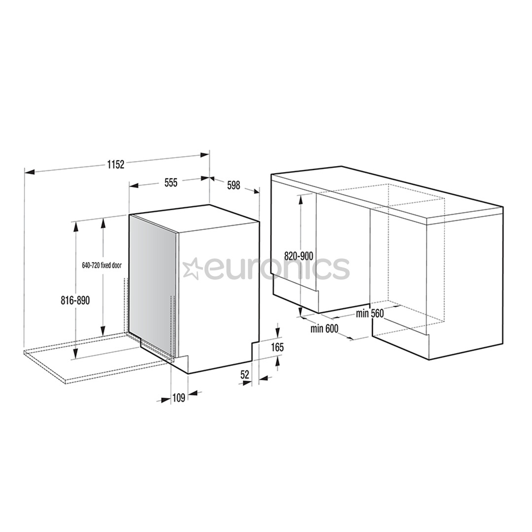 Hisense, 16 place settings - Built-in dishwasher