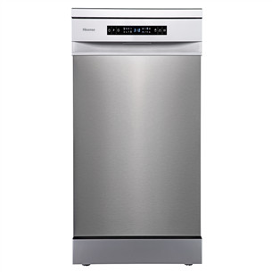 Hisense, 11 place settings, width 44,8 cm, grey - Free standing dishwasher HS543D10X