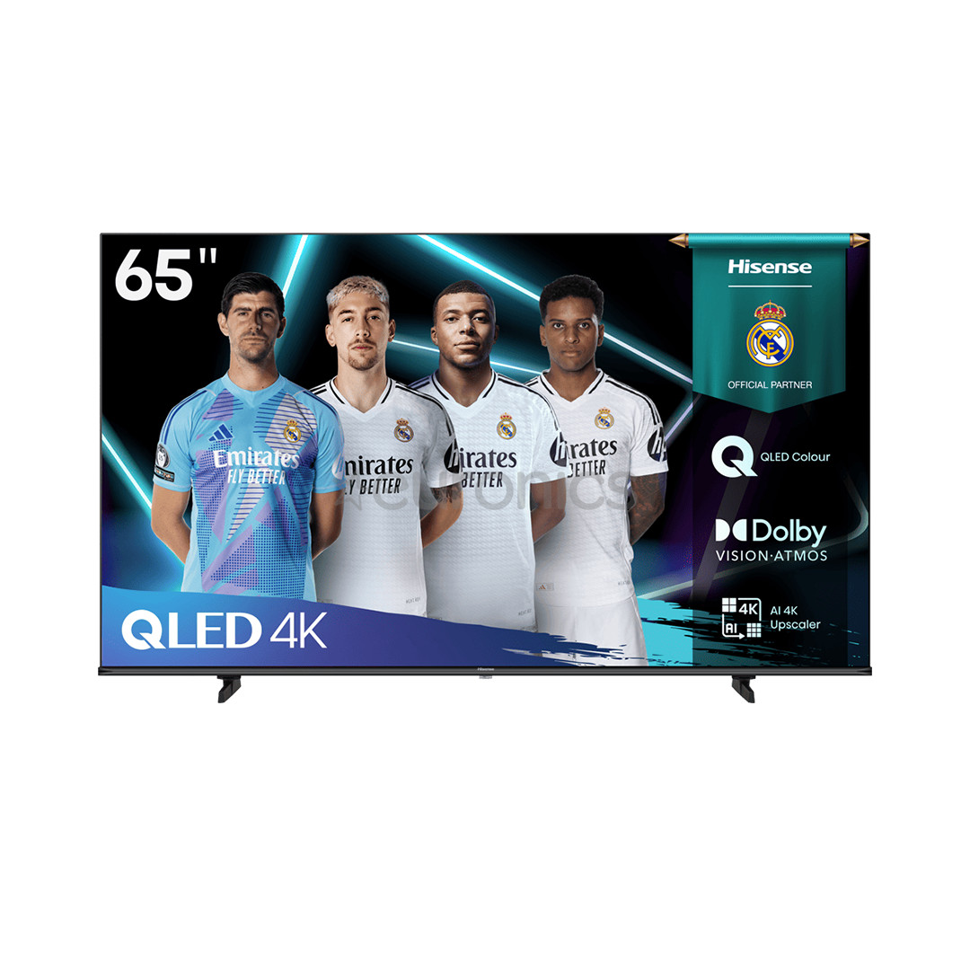 Hisense E7Q, 65'', 4K UHD, QLED, must - Teler