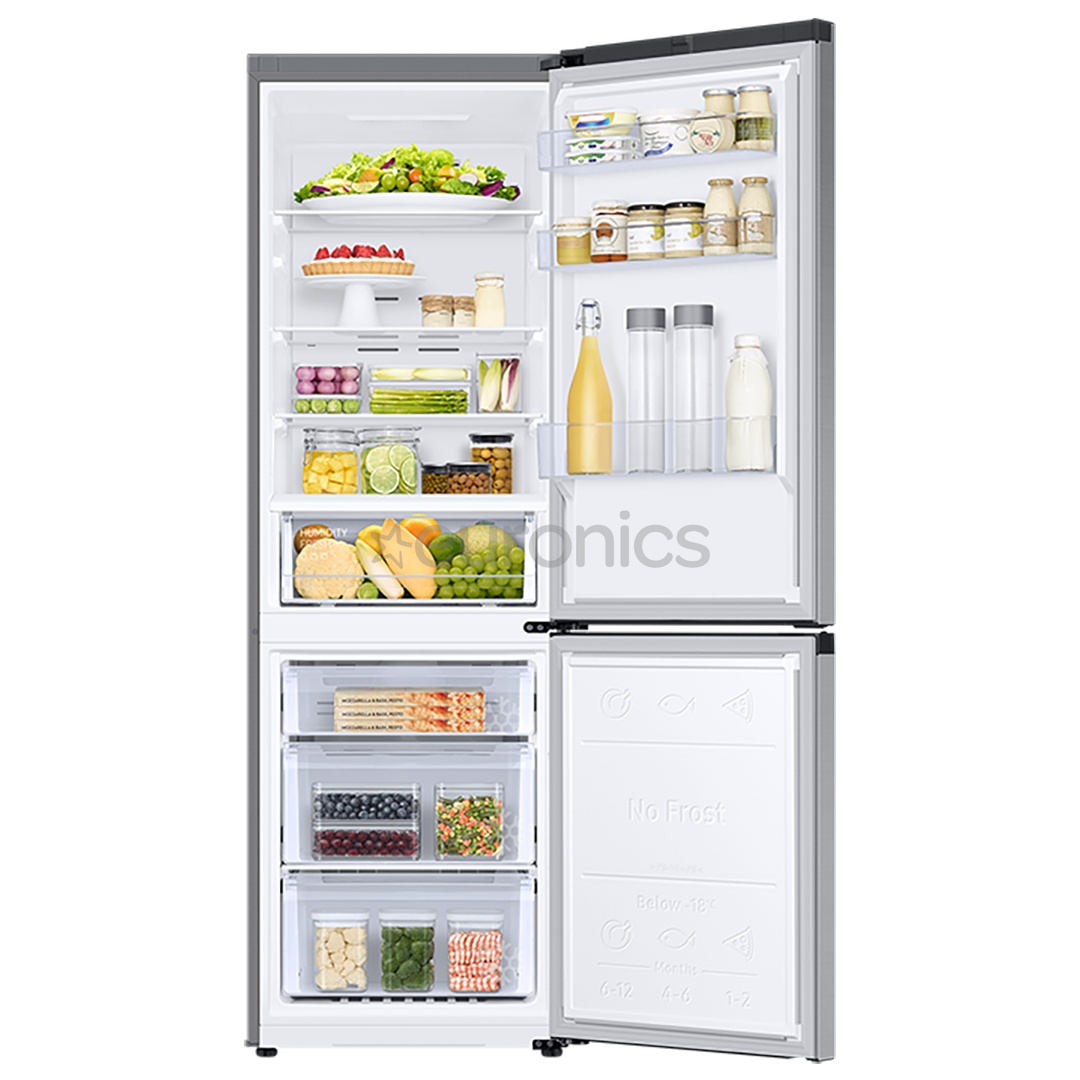 Samsung, No Frost, 344 L, height 186 cm, silver - Refrigerator