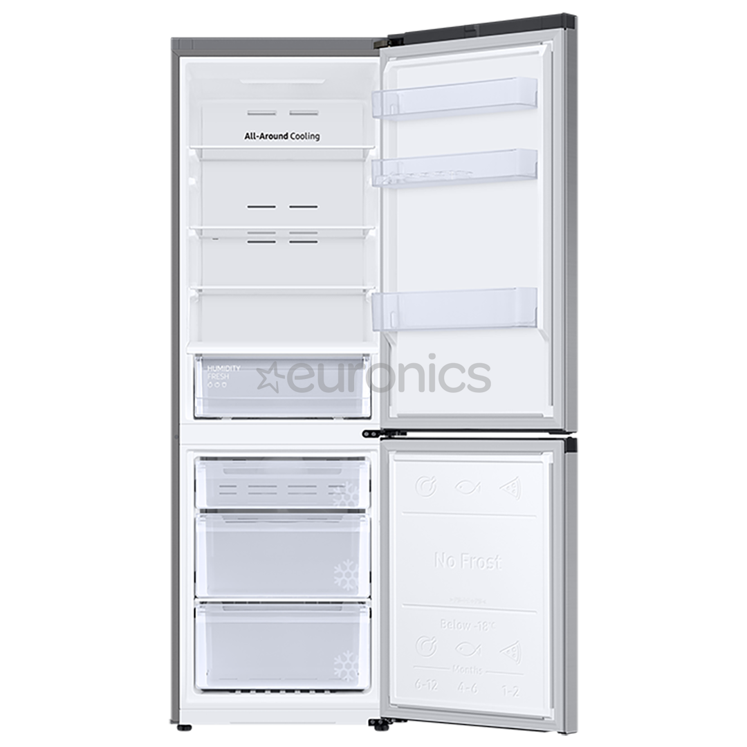 Samsung, No Frost, 344 L, height 186 cm, silver - Refrigerator