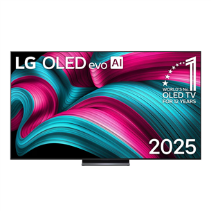LG OLED evo AI C5, 83'', 4K UHD, OLED must - Teler OLED83C51LA.AEU