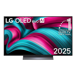 LG OLED evo AI C5, 48'', 4K UHD, OLED must - Teler OLED48C52LA.AEU