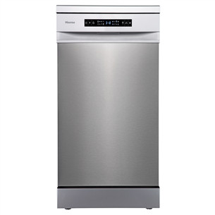 Hisense, 10 place settings, width 44.8 cm, grey - Free standing dishwasher HS583B10XAD