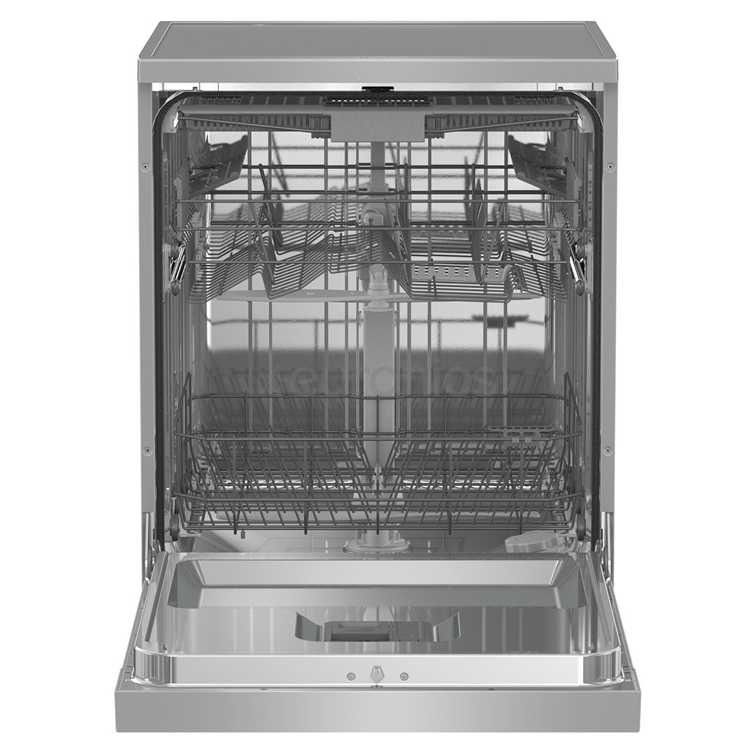 Hisense, 16 place settings, width 60 cm, grey - Free standing dishwasher