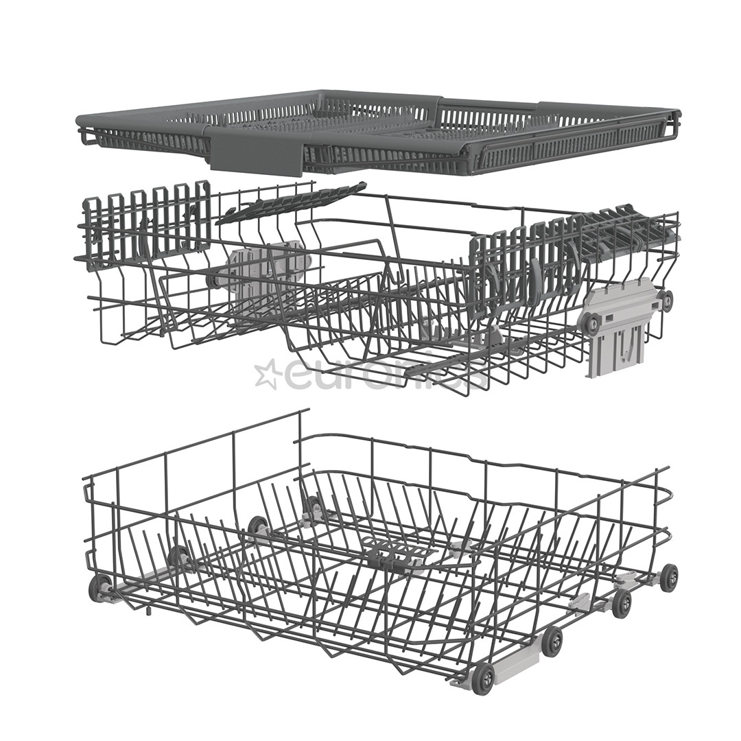 Hisense, 16 place settings, width 60 cm, grey - Free standing dishwasher