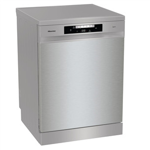 Hisense, 16 place settings, width 60 cm, grey - Free standing dishwasher