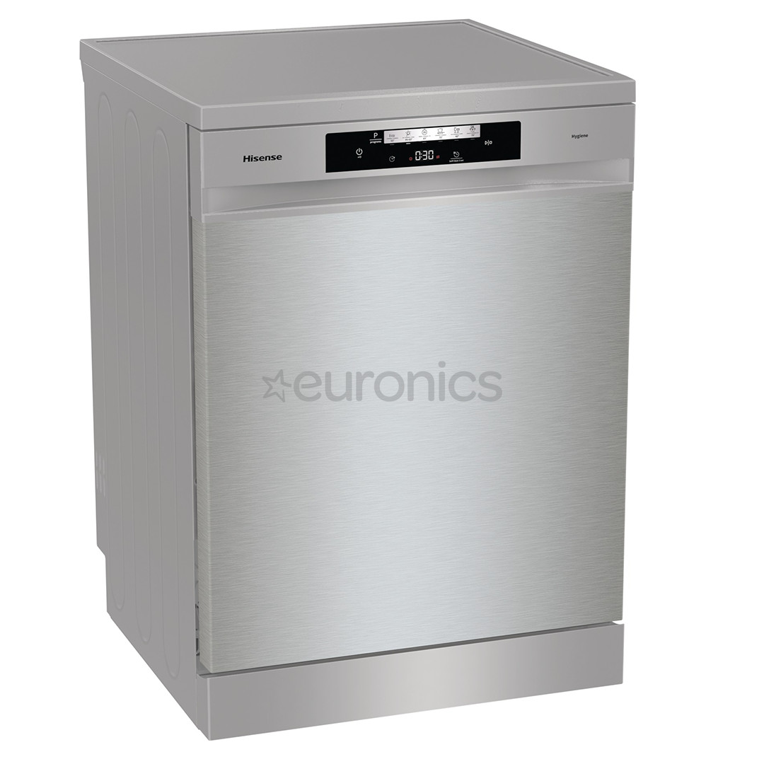 Hisense, 16 place settings, width 60 cm, grey - Free standing dishwasher