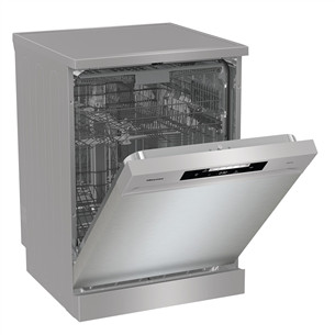 Hisense, 16 place settings, width 60 cm, grey - Free standing dishwasher