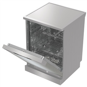 Hisense, 16 place settings, width 60 cm, grey - Free standing dishwasher