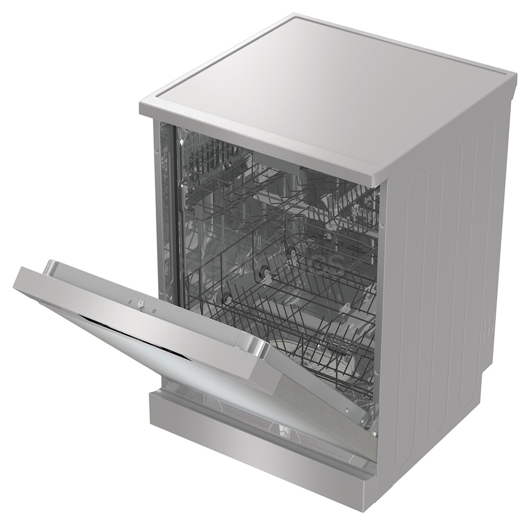 Hisense, 16 place settings, width 60 cm, grey - Free standing dishwasher