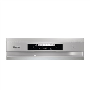 Hisense, 16 place settings, width 60 cm, grey - Free standing dishwasher