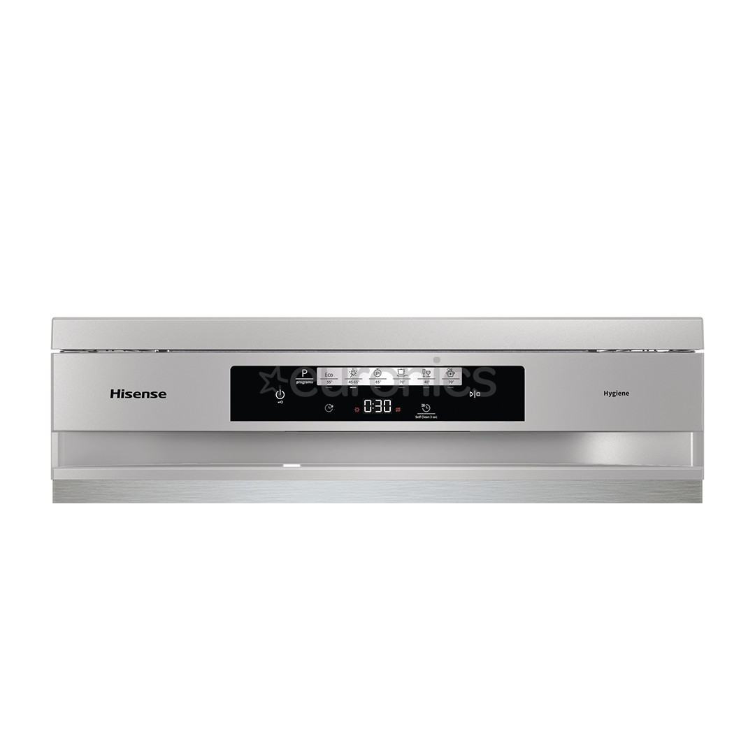 Hisense, 16 place settings, width 60 cm, grey - Free standing dishwasher