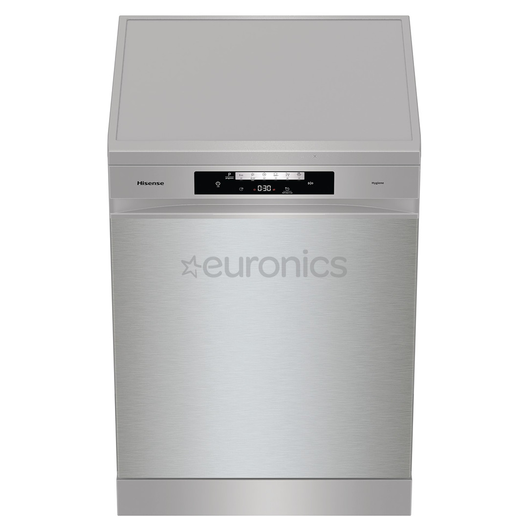 Hisense, 16 place settings, width 60 cm, grey - Free standing dishwasher