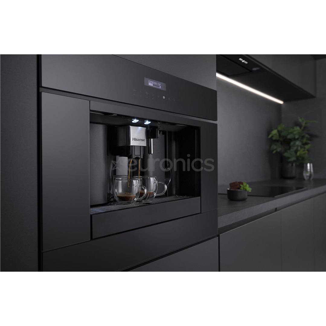 Hisense, black - Built-in espresso machine