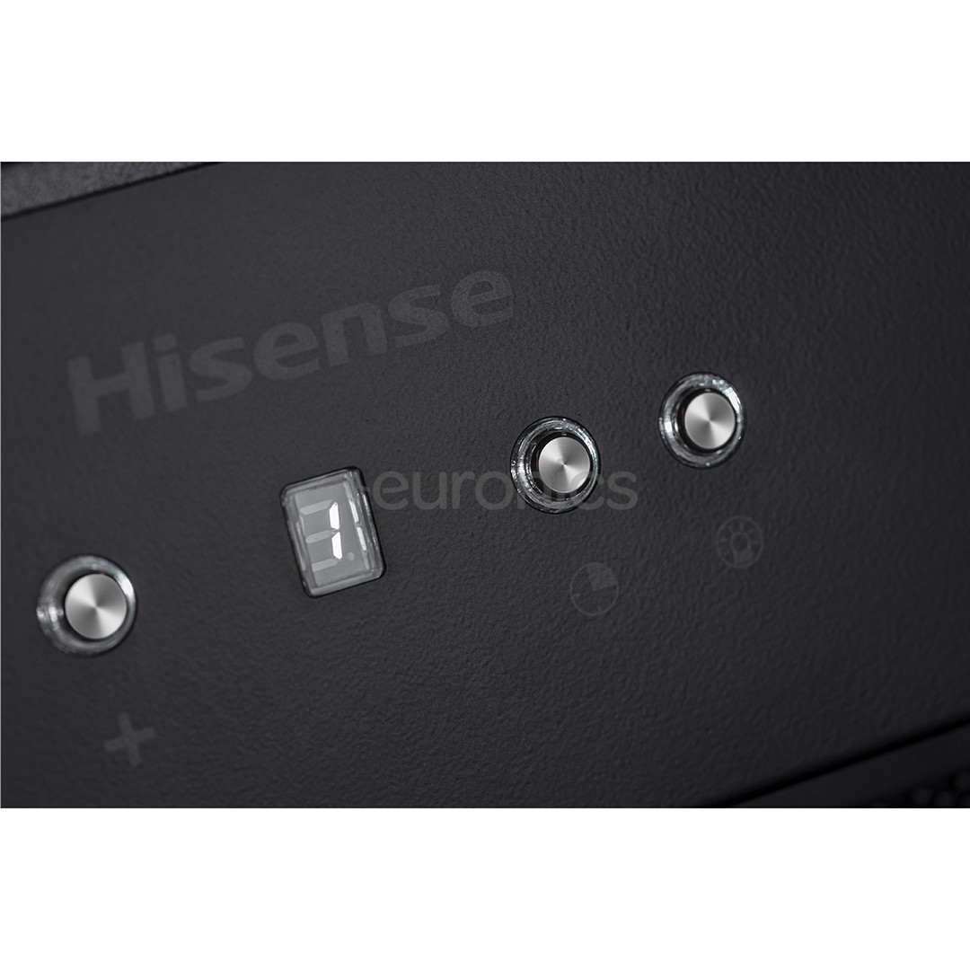 Hisense, 650 m³/h, laius 60 cm, must - Integreeritav õhupuhasti