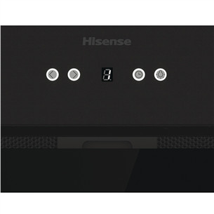 Hisense, 650 m³/h, laius 60 cm, must - Integreeritav õhupuhasti