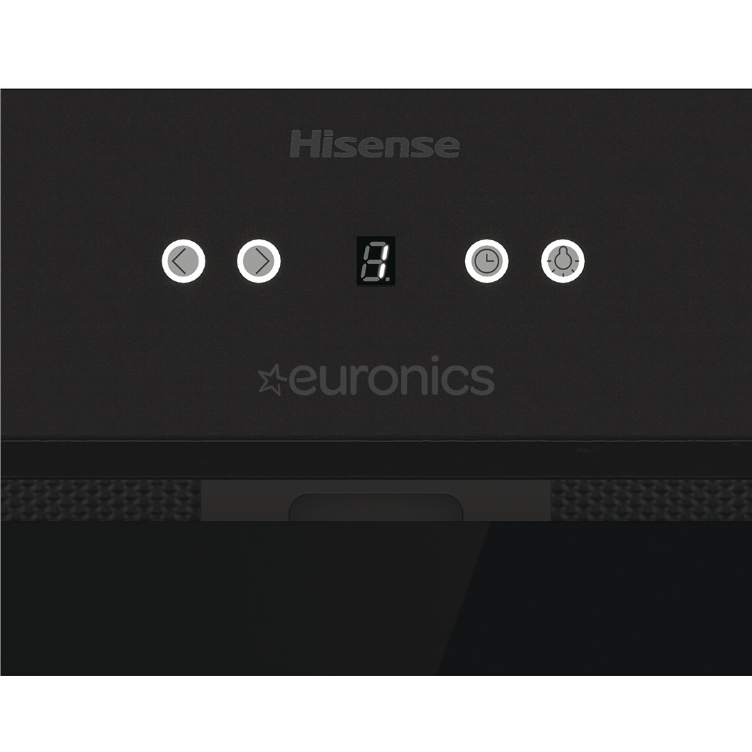 Hisense, 650 m³/h, laius 60 cm, must - Integreeritav õhupuhasti