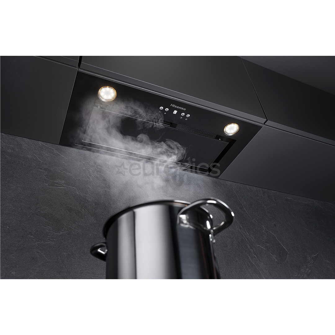 Hisense, 650 м³/ч, ширина 60 см, черный - Интегрируемая вытяжка