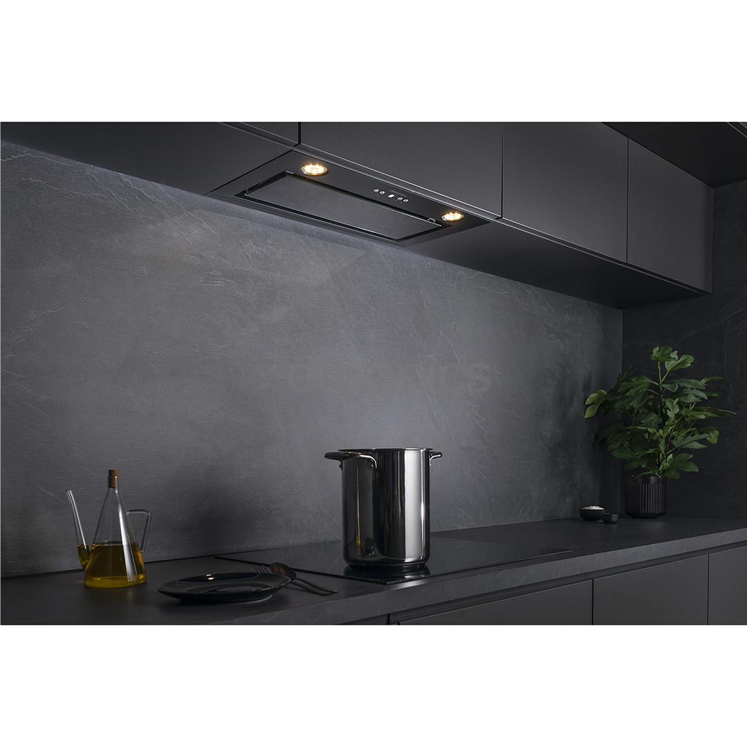 Hisense, 650 m³/h, laius 60 cm, must - Integreeritav õhupuhasti