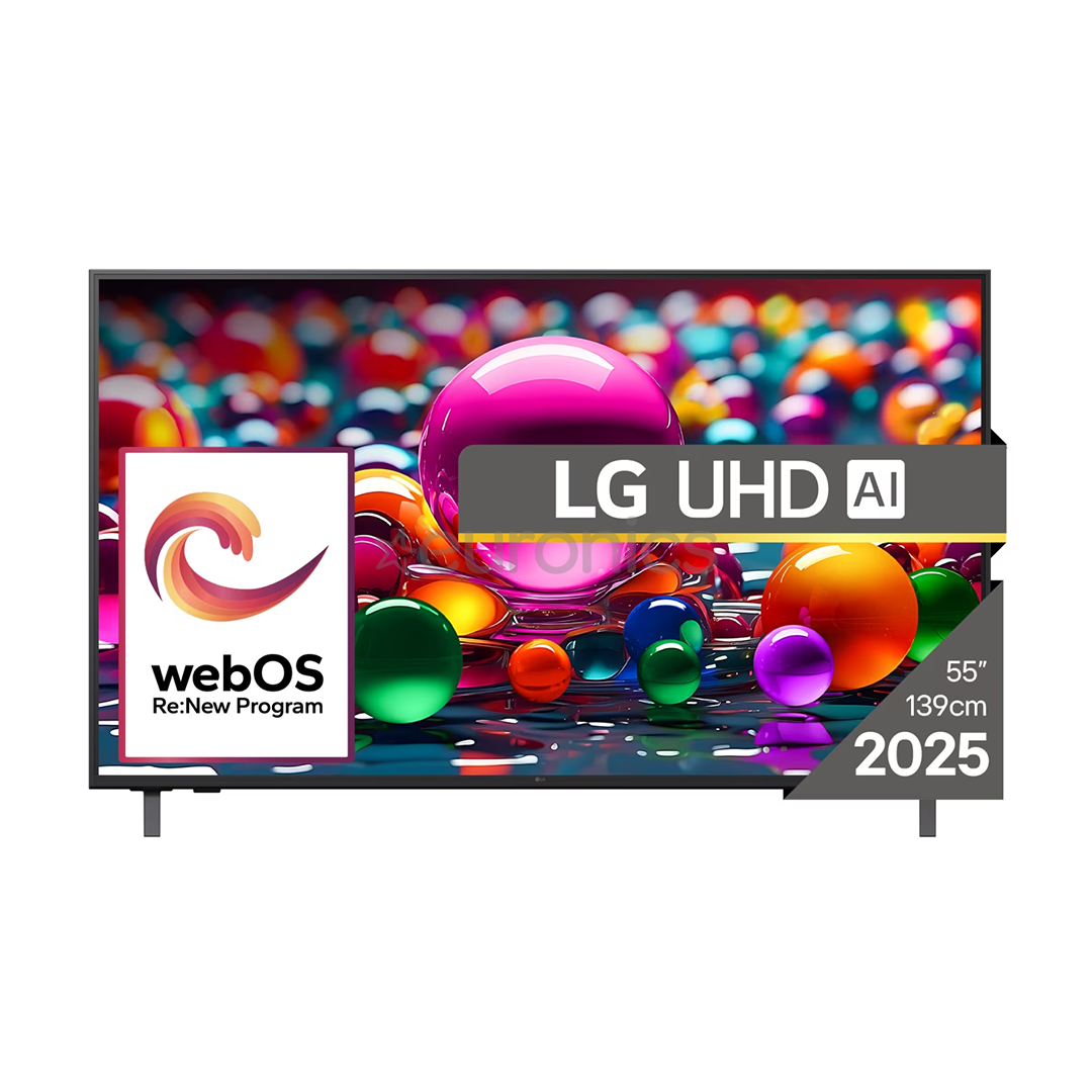 LG UHD AI UA75, 55'', 4K UHD, LED LCD, black - TV