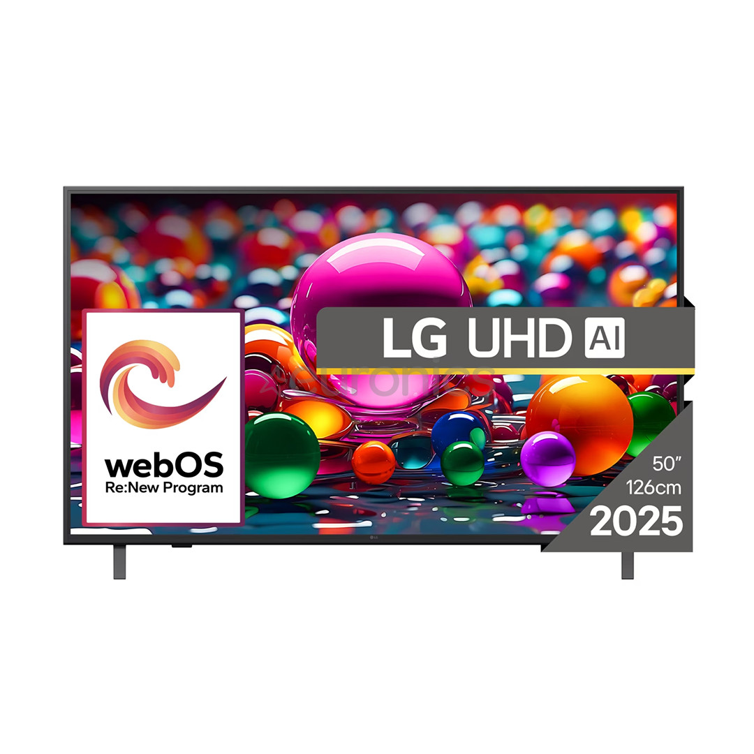 LG UHD AI UA75, 50'', 4K UHD, LED LCD, черный - Телевизор
