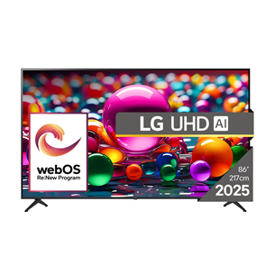 LG UHD AI UA75, 86'', 4K UHD, LED LCD, must - Teler