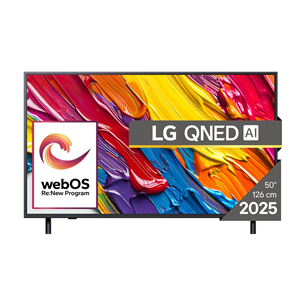 LG QNED82 AI, 50'', 4K UHD, QNED, черный - Телевизор 50QNED82A3B.AEU