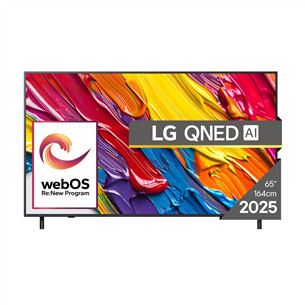 LG QNED82 AI, 65'', 4K UHD, QNED, must - Teler 65QNED82A3B.AEU