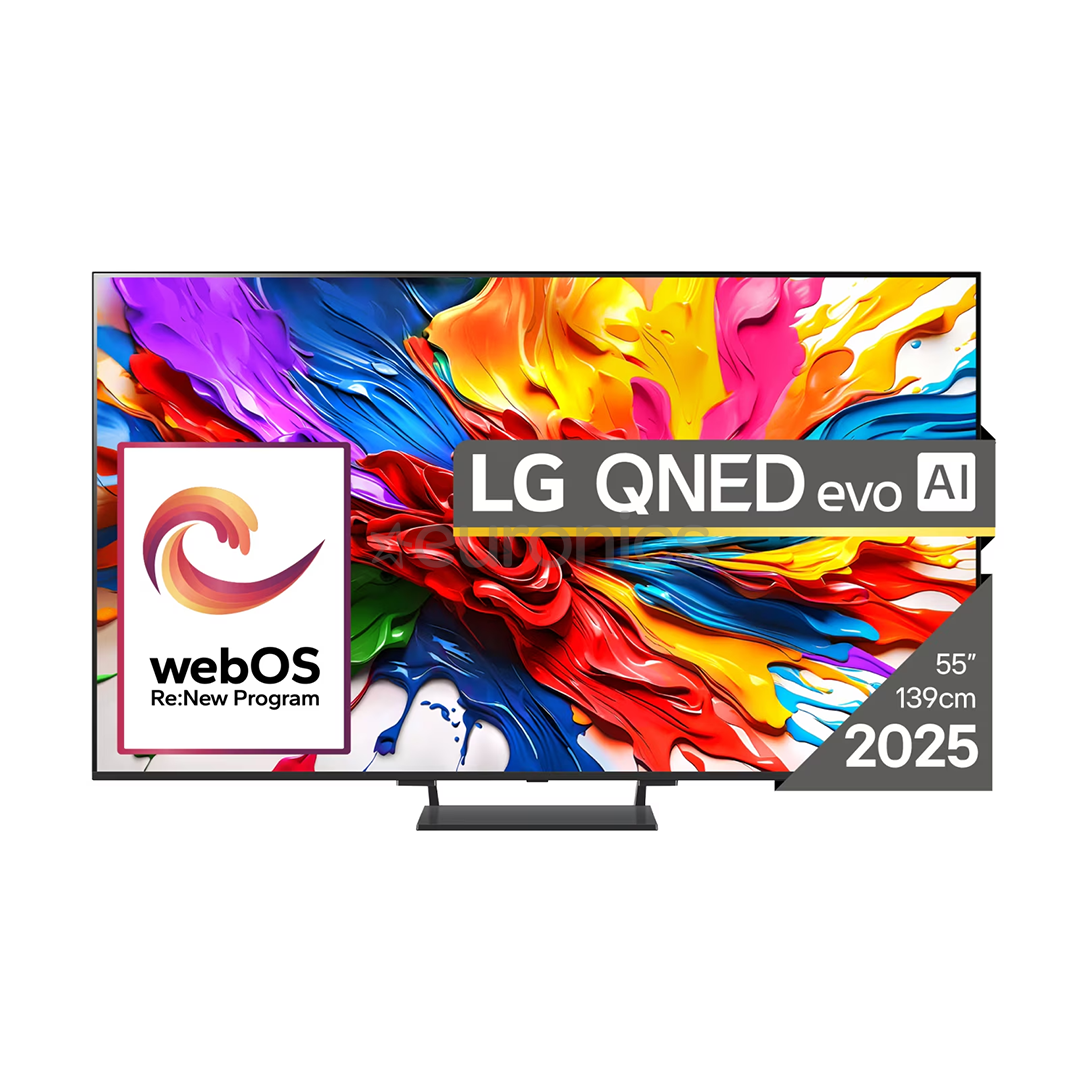 LG QNED93 evo AI, 55'', 4K UHD, QLED, Mini LED, черный - Телевизор