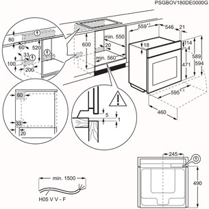 AEG 7000 Seeria MealAssist, 71 L, pürolüütiline puhastus, must - Integreeritav ahi