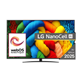 LG NANO81 AI, 75'', LED LCD, NanoCell, черный - Телевизор