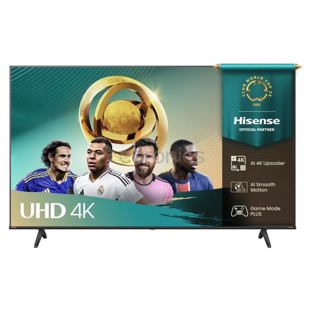 Hisense A6Q, 75'', 4K UHD, LED LCD, черный - Телевизор