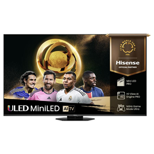 Hisense U8Q, 55'', 4K UHD, ULED, Mini LED, must - Teler 55U8Q