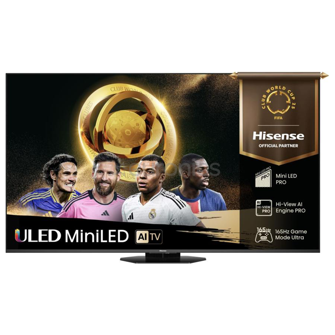 Hisense U8Q, 65'', 4K UHD, ULED, Mini LED, черный - Телевизор