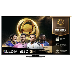 Hisense U8Q, 75'', 4K UHD, ULED, Mini LED, black - TV 75U8Q