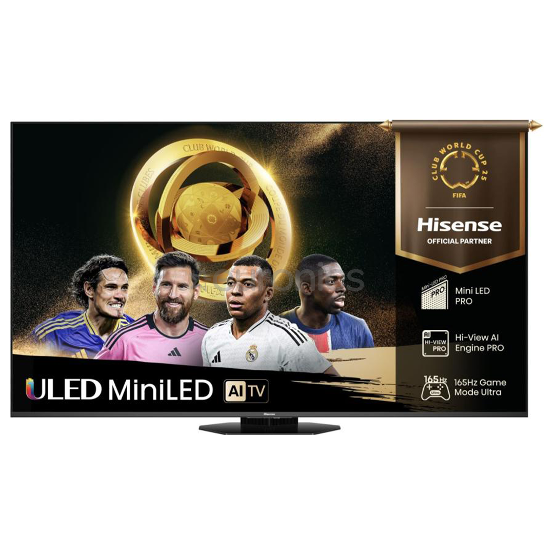 Hisense U8Q, 75'', 4K UHD, ULED, Mini LED, black - TV
