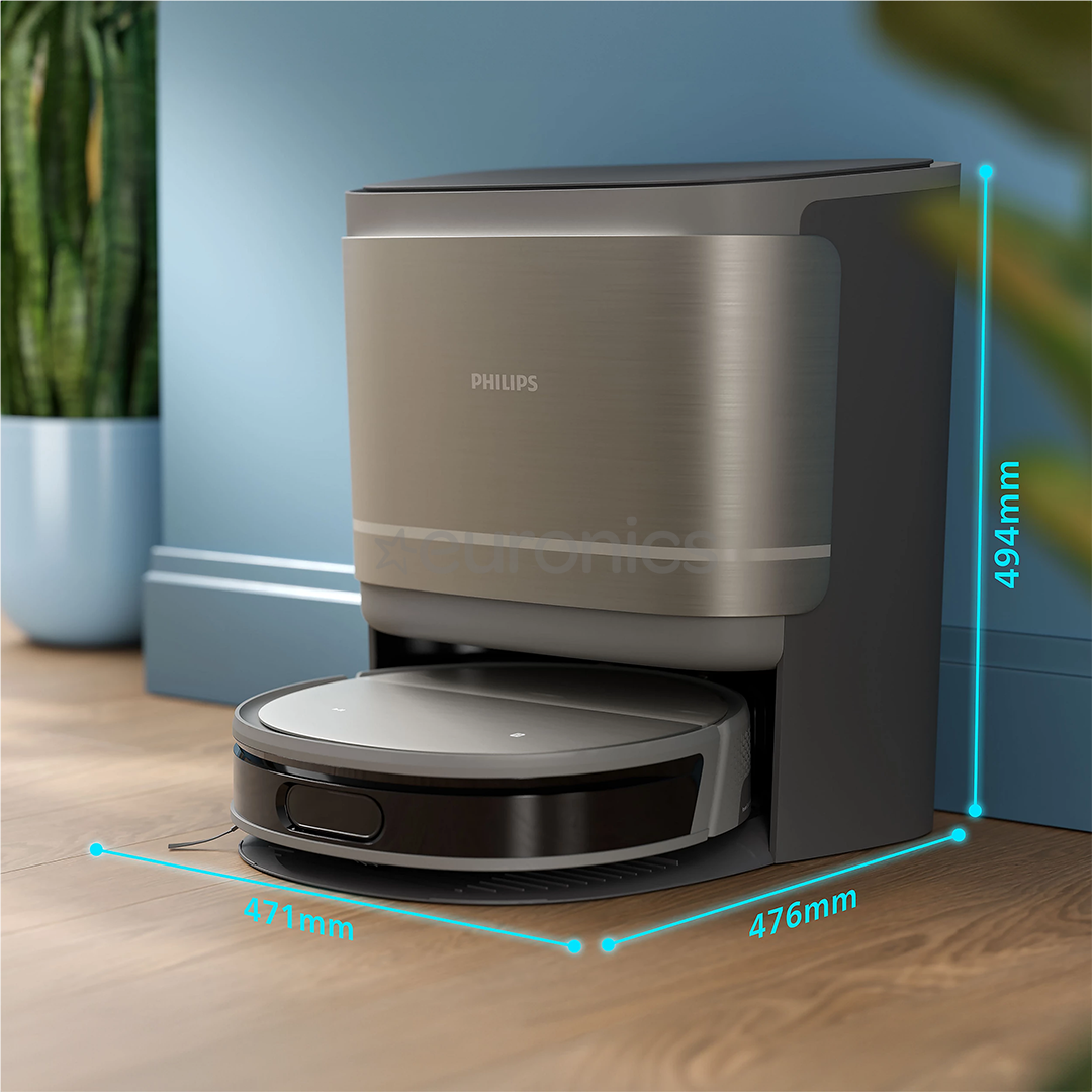 Philips HomeRun 9000 Seeria, märg- ja kuivpuhastus, hall - Robottolmuimeja