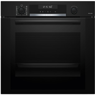 Bosch, 71 L, pürolüütline puhastus, must - Integreeritav ahi HBG378AB3