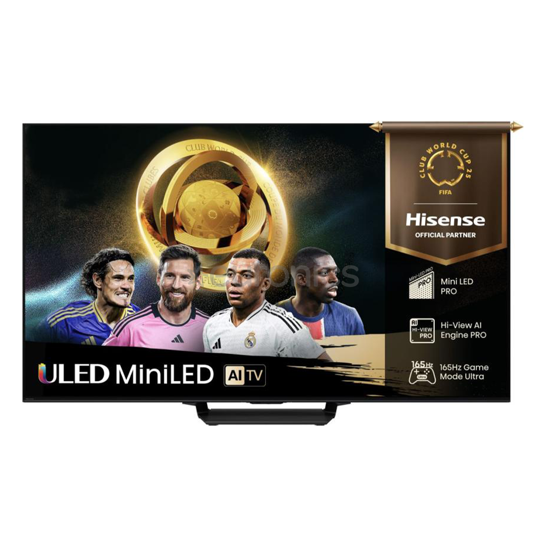 Hisense U7Q PRO, 85'', 4K UHD, ULED, Mini LED, black - TV