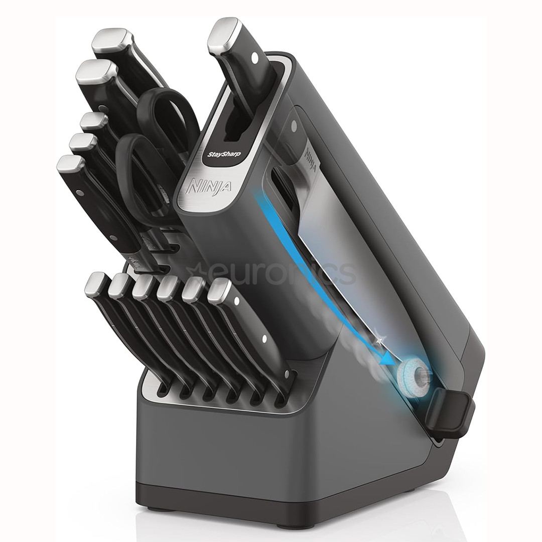 Ninja Foodi StaySharp, 14-piece set - Knife block with integrated sharpener