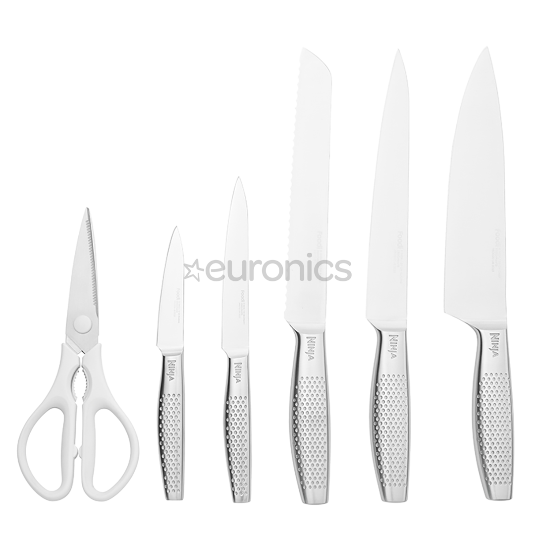 Ninja StaySharp, 6-piece set, stainless steel/white - Knife set & wood block