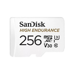 SanDisk High Endurance, MicroSDXC, 256 ГБ, белый - Карта памяти SDSQQNR6AN-256GR