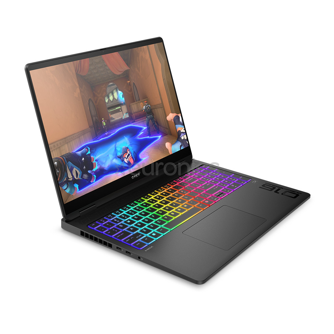 HP Omen Max 16, 16'', WUXGA, 165 Hz, Ryzen AI 7, 24 GB, 1 TB, RTX 5070 Ti, ENG, shadow black - Notebook