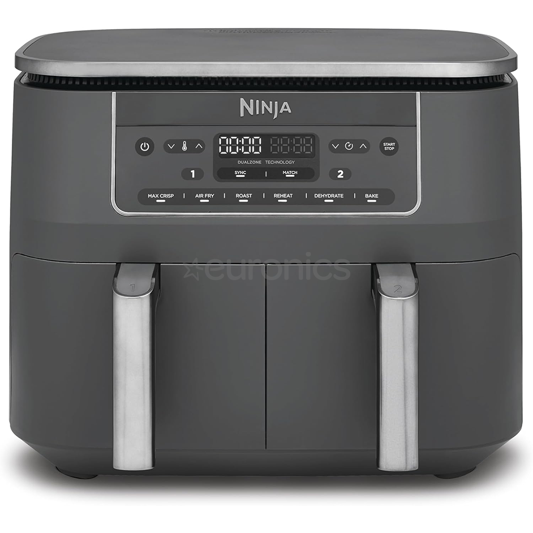 Ninja 6 в 1 Dual Zone, 7,6 л, 2470 Вт, темно-серый - Аэрогриль