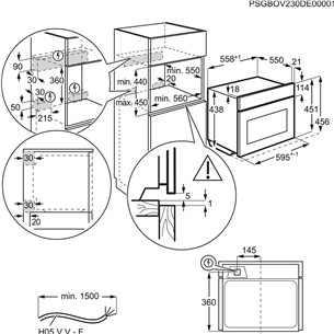 Electrolux, mikrolainefunktsiooniga, 44 L, roostevaba teras - Integreeritav kompaktahi