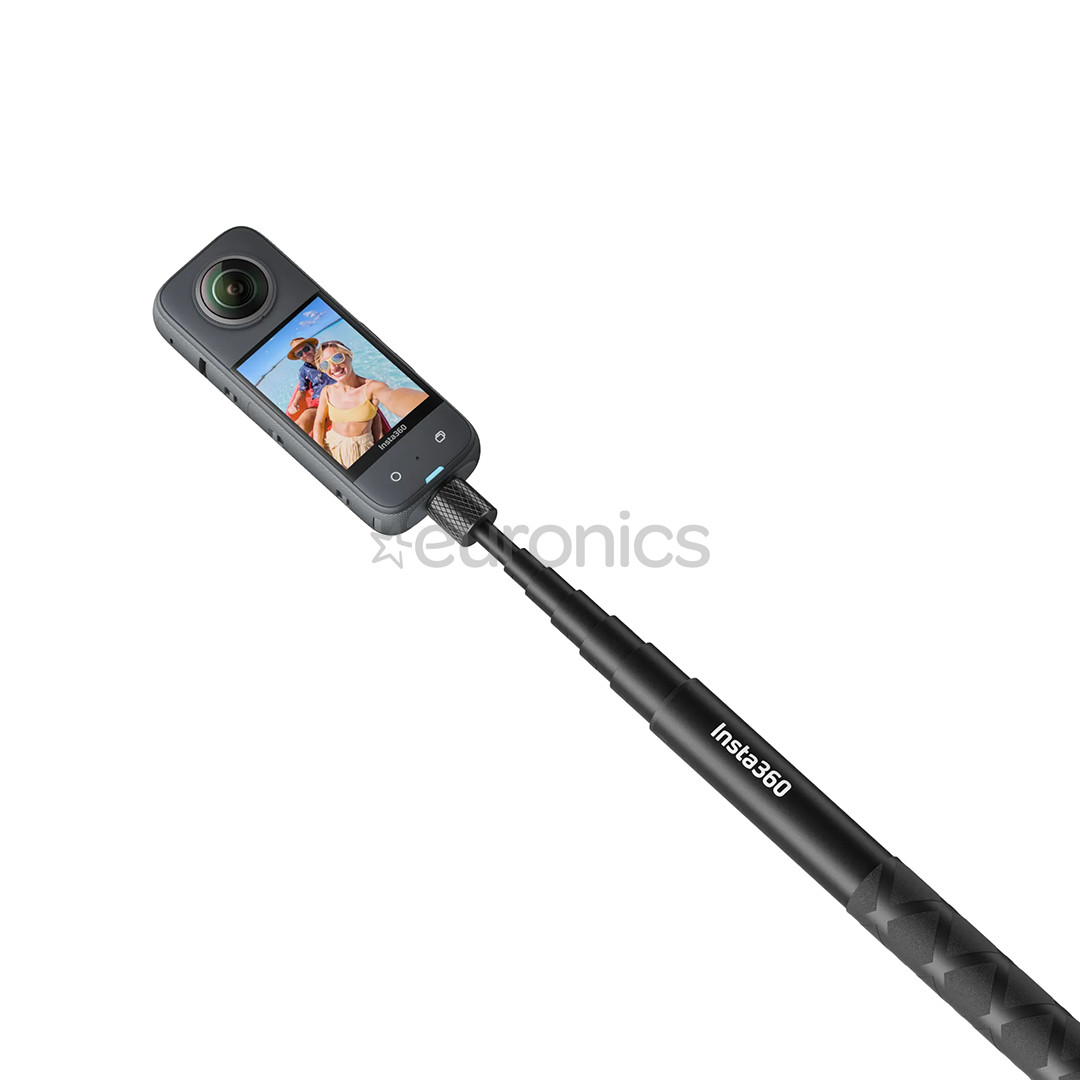 Insta360 114cm Invisible Selfie Stick, must - Kaamerastatiiv