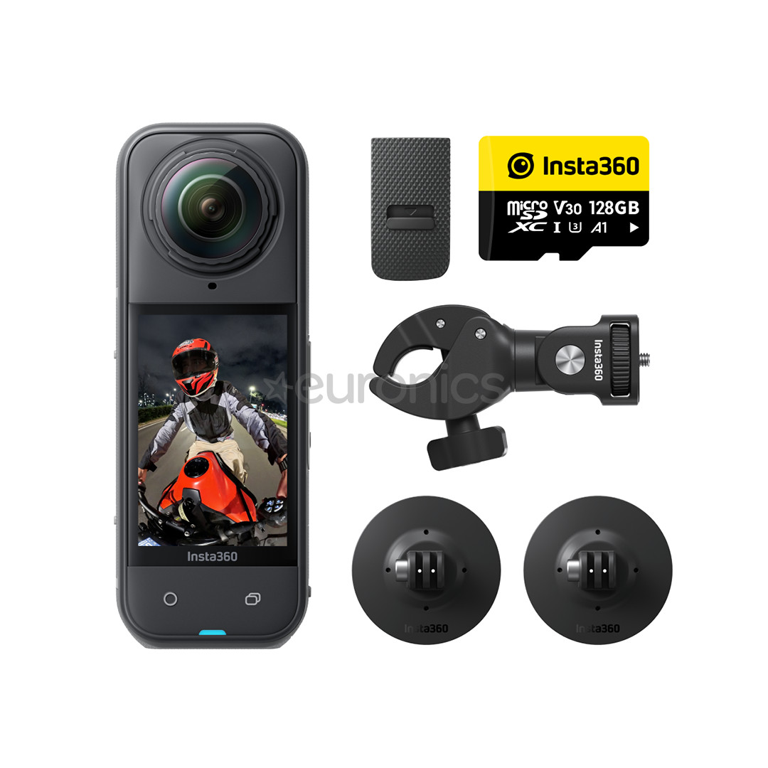 Insta360 X5 Motorcycle Bundle, 8K, 360º, черный - Экшн-камера